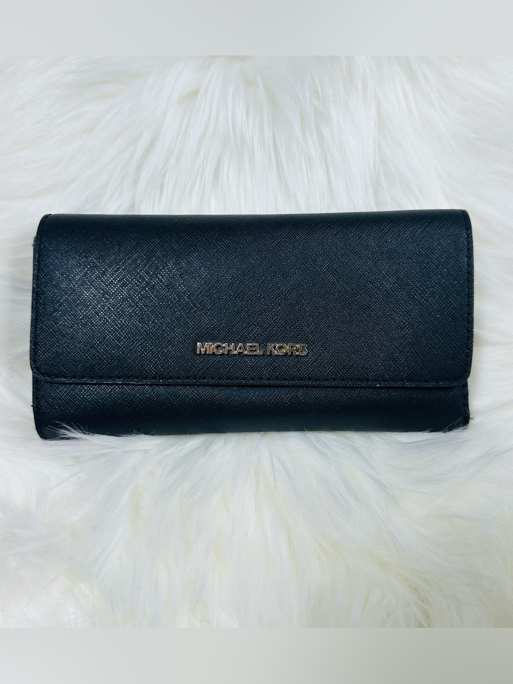 Michael Kors Jet Set Large Trifold Wallet Saffiano leather